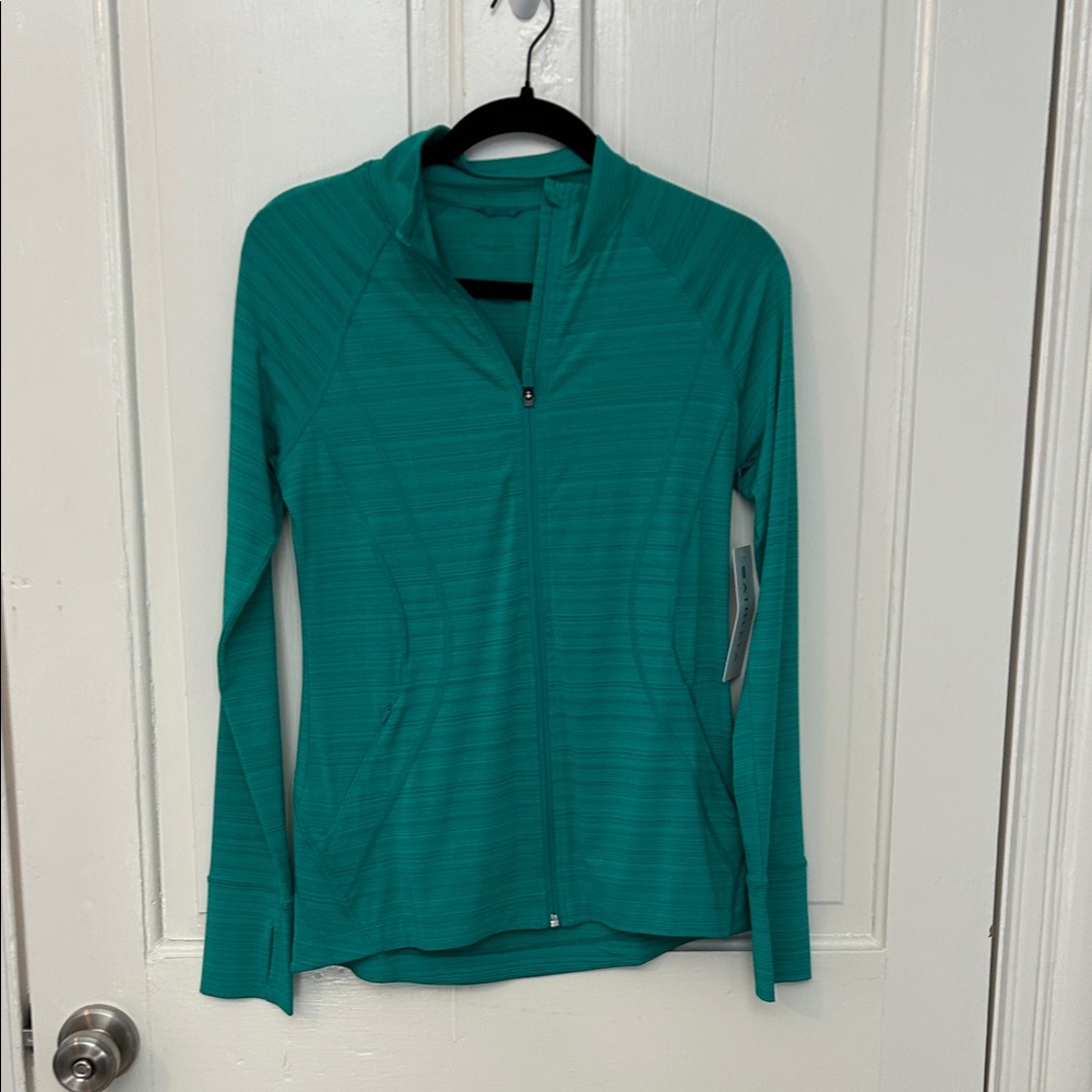 Athleta Teal Zip-Up UPF jacket